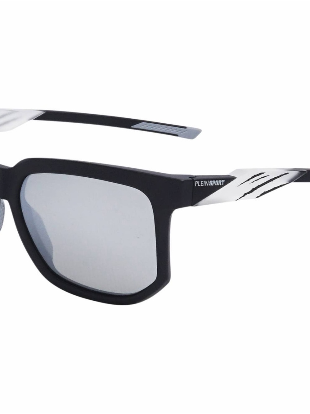 Plein Sport Black Frame Sunglasses with Reflective Lenses - Picture 3 of 8